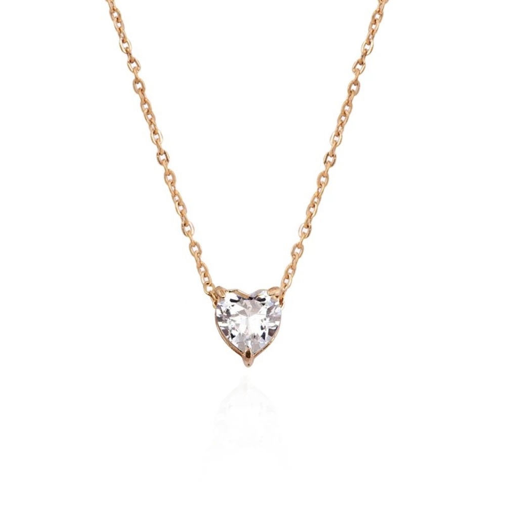 Gold Crystal Heart necklace